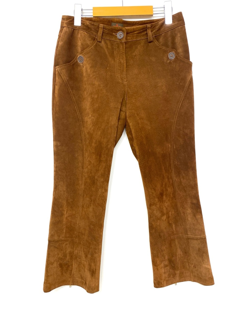 Vintage Danier Brown Suede Leather Cropped Pants Size 6 Western Rodeo